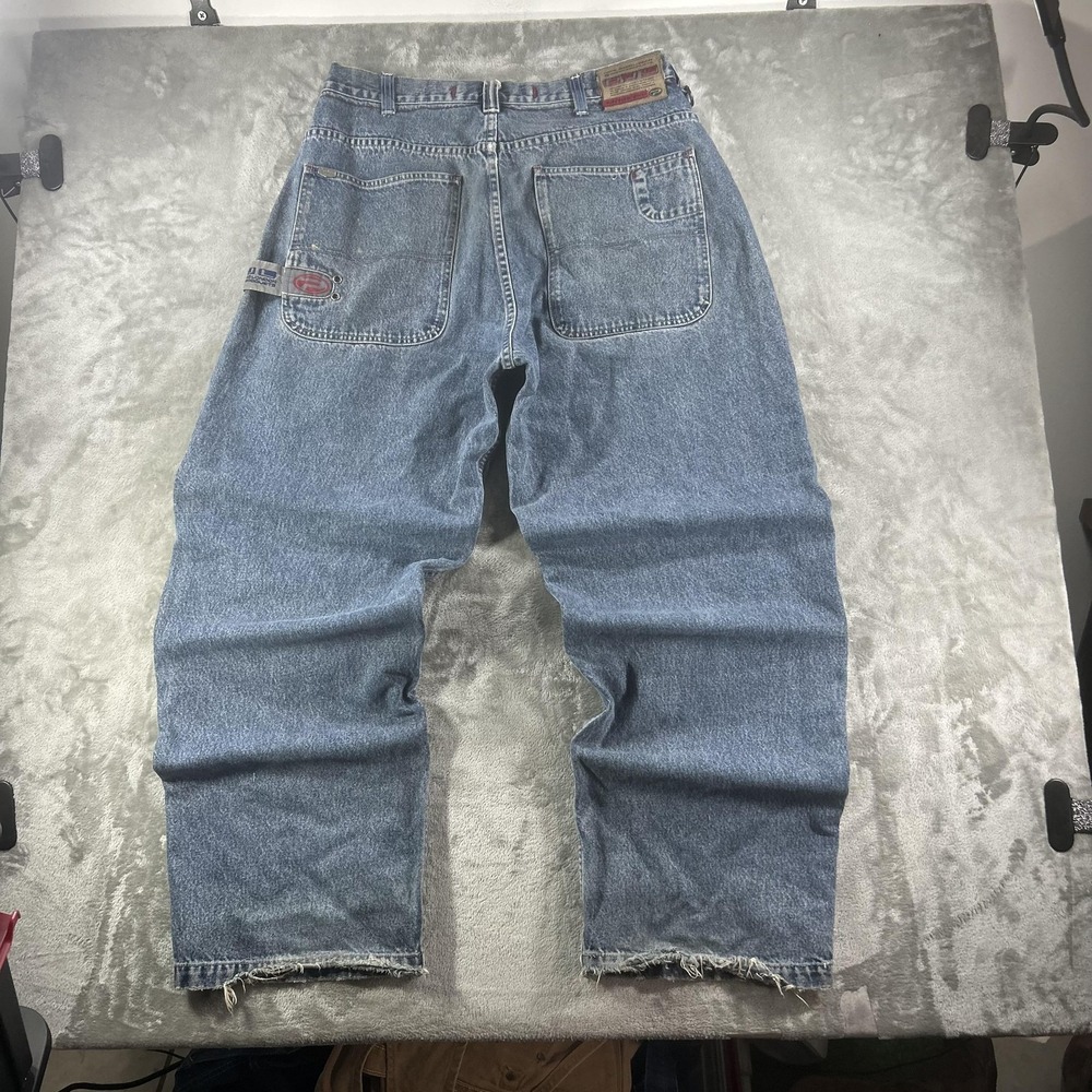 Vintage Pepe Jeans PJL 0-2209 Jeans Mens 40x32 Blue Wash Relaxed Straight Denim